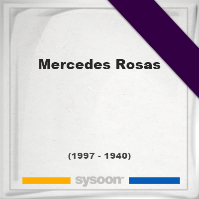 Headstone of Mercedes Rosas 1940 1997 memorial Quick links